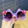 Gafas de Sol para Niñas, Lazo de Dibujos Animados, Gafas de Sol de Moda Tendencia, Gafas de Sol Anti-UV de Juguete para Niñas Pequeñas