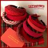 Outono e inverno de alta qualidade Natal vermelho faixa de cabelo feminino aba larga cabelo prensado antiderrapante faixa de cabeça esponja carimbo de cabelo retro pacote de cabelo acessórios para cabeça
