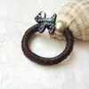 Lindo Cachorro Perla Goma para el Cabello, Scrunchie Color Café, Suave con el Cabello, Diadema Elástica para Mujer, Goma de Tela para el Cabello
