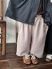 Jiaye Productos para Niños 2025 Otoño Nuevo Pantalones de Punto de Color Sólido para Niños de Pierna Ancha para Bebé Sueltos de Pierna Recta de Nueve Puntos para Hombre y Mujer