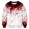 Sudadera con cuello redondo para hombre Estampado Digital de Horror del Día Santo 20.24 millones Disfraz Divertido de Halloween Venta Caliente en Europa y América