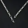 Cadena Semiacabada de Plata de Ley S925 Madre Perla Anillo O de 6 mm Cruz Mano y Pie Cadena para Suéter Accesorios de Plata