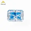 Moissanita de Color Piedra Preciosa Wuzhou Corte Radiante Irregular 1-3 Quilates Pasó la Prueba del Bolígrafo Detector de Diamantes Juego en 18K