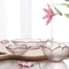 Creativo Cuenco de Cristal Estilo Japonés Flor de Cerezo, Cuenco Colorido para Helado, Plato de Postre, Plato Pequeño, Plato para Sabores, Plato para Salsa para Mojar, Plato para Frutas