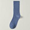 Calcetines largos para mujer otoño e invierno de longitud media y hasta la pantorrilla, doble costura, algodón puro, no hace bolitas, caña alta, color liso, combinan con todo, primavera y otoño