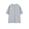 Camiseta Listrada de Verão Falsa de Duas Peças com Manga Curta para Homens, Tendência de Alta Qualidade Estilo Americano Solta Casual Meia-Manga para Casal