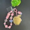 Novo Produto Ouro Puro 999 Chiikawa Usagi Chiikawa Corrente para Celular Chaveiro Pingente de Bolsa Cordão