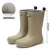 Botas de Lluvia de Moda, Nuevos Zapatos Acuáticos para Mujer de Media Caña, Ligeros Impermeables Antideslizantes Botas para Senderismo, Camping, Vadeo, Zapatos de Goma, Zapatos de Lluvia para Mujer