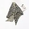 Elegante Popular en Internet Estilo Coreano Leopardo Diamante Tejido de Lana Bufanda Pequeña Decorativa para Mujer Bufanda Versátil Otoño e Invierno Nuevo Estilo