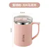 Taza con Tapa Acero Inoxidable 304 Taza de Café para Hombres y Mujeres Oficina Taza de Té de Aspecto Sofisticado Taza para Beber en Casa