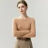 Suéter de Cachemir para Mujer Baicaierong Otoño/Invierno 2026, Cuello Redondo, Diseño Versátil, Camisa Base de Punto de Lana