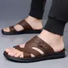 Sandalias Nuevas de Verano Transfronterizas Talla Grande Antideslizantes de Moda Estilo Coreano Versátiles 48 Sandalias Zapatos Casuales de Playa para Hombre
