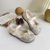Zapatos Mary Jane para niña, nueva colección de otoño, zapatos de princesa con pedrería, bailarinas infantiles de suela blanda, adecuados para estudiantes de primaria y actuaciones, edades 6-12