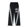 Marca de moda Emoción Mixta Bordado de Letras Nuevo Pedrería Casual Pantalones Largos Cárdigan Holgado Sudadera con Capucha Hombre