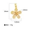 Accesorios para joyería diy directos de fábrica colgante H chapado en cobre colgante simple de piedra ojo de gato colgante de cisne microincrustado sin cadena
