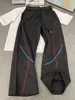 Calça Jogger Diagonal Azul Marinho Estilo Americano para Homem, Temporada de Outono, com Costura Visível, Caimento Fluido, Levemente Flare, Calça Esportiva Casual de Rua