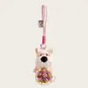 2026 Nuevo Ramo de Flores de Peluche Colgante para Bolso West Highland Llavero Decoración Llavero de Coche Lindo para Niñas