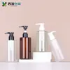 Em Estoque Frasco de Shampoo Fosco 400ml, Frasco com Bomba para Loção, Frasco Âmbar com Bomba para Gel de Banho e Produto de Cuidado, Frasco Cosmético