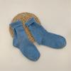 Calcetines de Invierno Transfronterizos Estilo Japonés Engrosados Cálidos Color Sólido Pelo de Conejo para Mujer Ins Delgados Rayados Volteables de Caña Media Lana Apilados