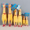 Grande e médio tamanho pequeno engraçado vinil frango truque criativo truque frango animal de estimação voz grito frango