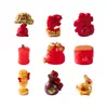 Micro-Paisagem Criativa Ano Novo Estilo Chinês Peixe Koi Saco da Sorte para Atrair Riqueza Decoração DIY Acessório de Pendurar Mini Ornamento de Mesa