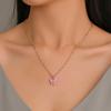 Collar Dulce de Mariposa Estilo Japonés y Coreano Color Acrílico Dulce para Mujer Cadena Clavicular Versátil Collar Distintivo para Celebridades de Internet Fashionistas
