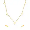 Estilo japonés y coreano diseño fresco y simple corazón geométrico estrella colgante acero inoxidable collar pendientes conjunto fábrica al por mayor