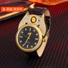 ZH360 Light Luxury Diamond-incrustado USB Charging Windproof Real Watch Lighter