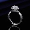Japón y Corea del Sur moda popular diseño de boca de vida micro incrustación botón de diamante completo anillo de flor de ciruelo de pared femenino directo de fábrica una generación de pelo