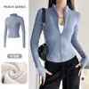 2026 Nueva Primavera Más Terciopelo Cálido Ropa de Yoga para Mujer Top de Fitness Profesional Pilates Entrenamiento Chaqueta Deportiva para Correr
