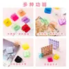 Clips Acrílicos Multicolores de Venta Caliente Transfronterizos para Cuadernos, Clips para Esquinas de Documentos y Hojas de Examen, Clips para Bordes de Costura, Clips Cuadrados Pequeños para Documentos