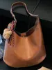 Retro Gran Capacidad Color Sólido Popular 2025 Casual Otoño Nueva Textura Casual Casual Bolso de Hombro Tote Bolso Tote