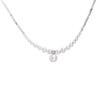 Collar Fuerte de Perla de Cristal con Gradiente de Plata Grueso, Diseño de Nicho con Fragmentos de Plata Rota, Collar de Cadena para Clavícula