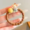 Goma para el Cabello de Dibujos Animados Oso Pequeño para Niñas Alta Elasticidad No Daña el Cabello Cuerda para la Cabeza Moño de Niña Pequeña Accesorio para el Cabello Banda de Goma