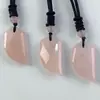 Amazon Venda Quente Transfronteiriça Atacado de Fábrica Quartzo Rosa Dente de Lobo Facetado Estilo Casal Versátil Pingente Pedra do Tigre Em Forma de Coração