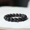 Pulsera de ébano con tallado exquisito, seis palabras mantra, sándalo morado, nube auspiciosa, cuentas de Buda, ébano, étnico retro, estilo nacional, pulsera