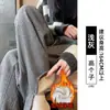 Calças de sarja de espinha de peixe leves de perna larga para mulheres, novas calças retas de lã primavera/outono 2026, calças banana de lã slim-fit para mulheres baixinhas
