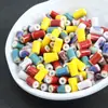 Accesorios para joyería DIY tubo con cuentas hechas a mano cuentas sueltas estilo retro tubo pequeño delgado cuentas de cerámica accesorios para pulsera venta al por mayor