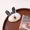 Estilo Coreano Lindo Felpa Cuadros Conejo Accesorios de Pasador para el Cabello de Niños Broche para Bolso de Niña Bufanda Accesorios para Zapatos y Sombreros DIY