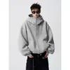 Moda Harajuku casual e descontraída, jaqueta com capuz artística e moderna, peça versátil simples e estilosa em estilo japonês.