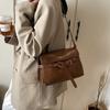 Bolso de Hombro Cruzado Tote Retro Texturizado para Mujer 2025 Nueva Moda Coreana Moderna para Ir al Trabajo Combinable