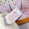Accesorios para tarjetas Sanrio de 10 cm con diseño de comida de dibujos animados, tarjetas pequeñas de cartulina plegadas, materiales de embalaje para tarjetas al por mayor