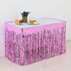 Cortina de seda de lluvia de moda falda de mesa nueva cuchillo curvo suministros para banquete de boda exquisitos suministros para fiesta cortina de seda de lluvia falda de mesa