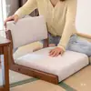 Silla de suelo Silla Tatami Taburete con respaldo estilo japonés Cama para uso en mirador de madera maciza Silla para habitación japonesa Silla sin patas