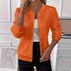 2025 Estación Independiente Deseo Amazon Tume Popular Otoño e Invierno Color Puro Manga Larga Tejido Cremallera Chaqueta Ropa de Mujer