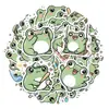 Compra directa transfronteriza: 56 lindas pegatinas de rana, con expresiones divertidas y peculiares, impermeables, para decorar diarios, fundas de teléfono y más