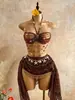Chaleco de cuentas multicapa nuevo estilo INS transfronterizo europeo y americano YYF, vacaciones en la playa, accesorio de ropa sexy para mujer, cadena de sujetador