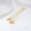 Broche con Forma de 9 Pines Largos Tapón de Silicona Broche Chapado en Cobre Color Oro de 14K que Conserva el Color Materiales para Accesorios DIY Hechos a Mano