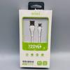 Cabo de Dados Totalmente Compatível com Carregamento Super Rápido de 120W, Cabo de Carregamento Rápido de Silicone para Celulares Apple Android Huawei
