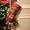 Decoración Navideña Nueva 2025 Muñeco Sin Rostro Colgante de Calcetín Navideño Bolsa de Regalo Navideño de Papá Noel para Niños